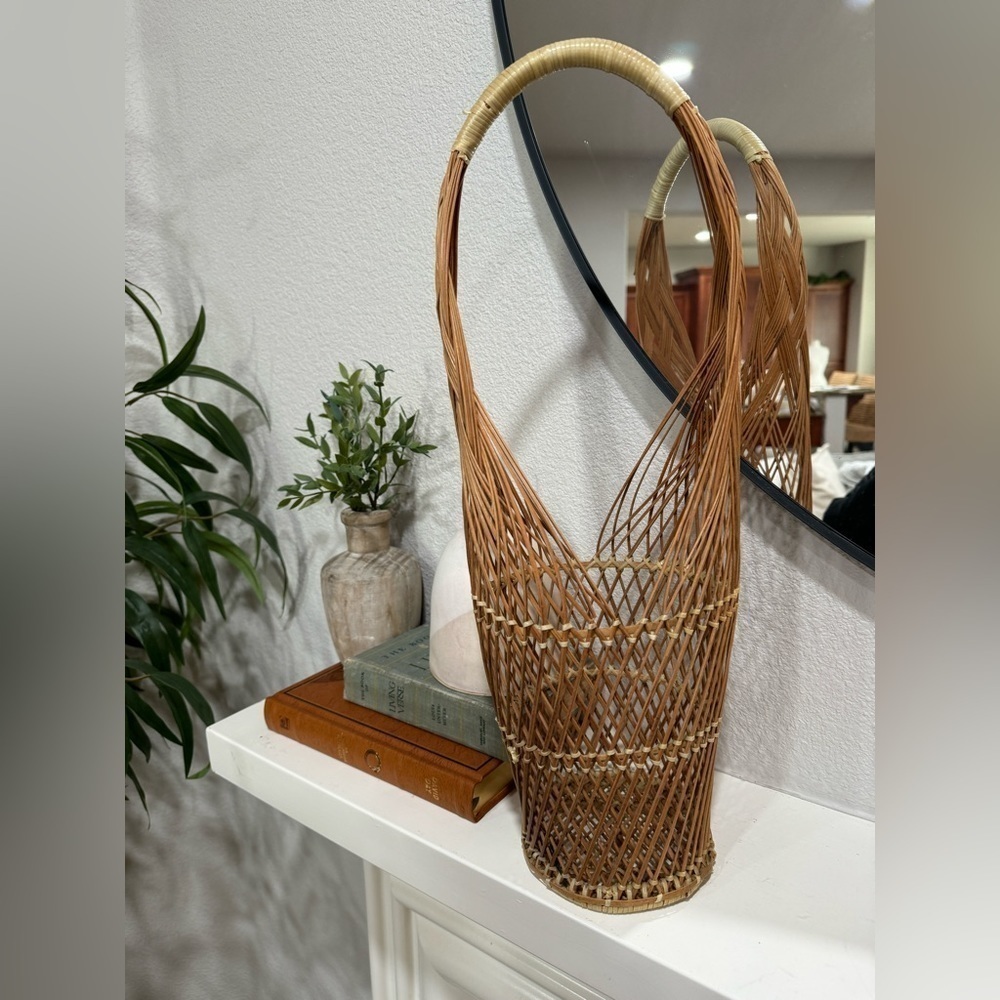 Vintage Wicker‎ rattan wine bottle holder